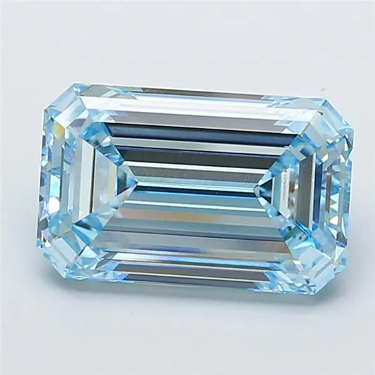 10.11ct Emerald Lab Grown Diamond (Colour Fancy Intense Blue, Clarity VVS2, IGI Certified)