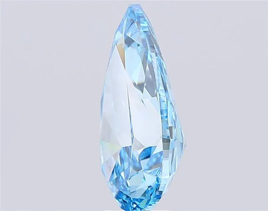 10.13ct Pear Lab Grown Diamond (Colour Fancy Vivid Blue, Clarity VVS2, IGI Certified)
