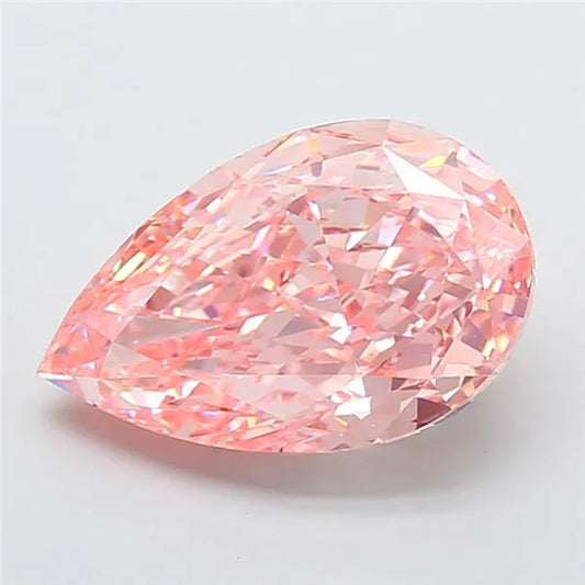 10.13ct Pear Lab Grown Diamond (Colour Fancy Vivid Pink, Clarity VS1, IGI Certified)