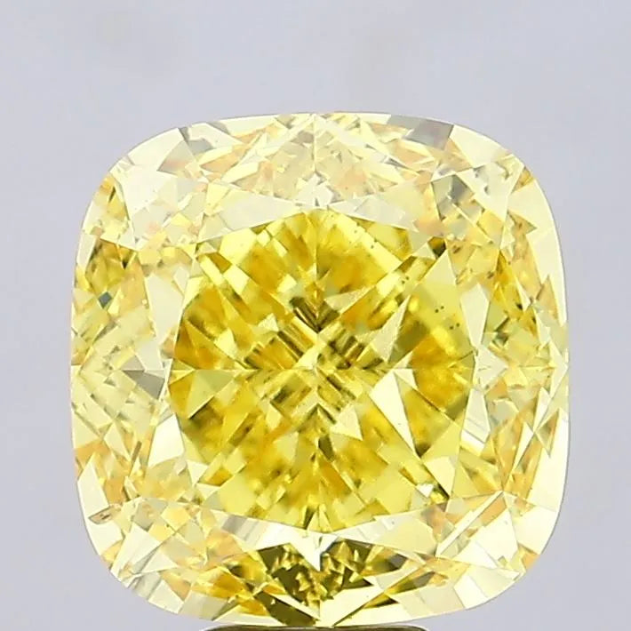 10.33ct Cushion modified Lab Grown Diamond (Colour Fancy Vivid Yellow, Clarity VS2, IGI Certified)