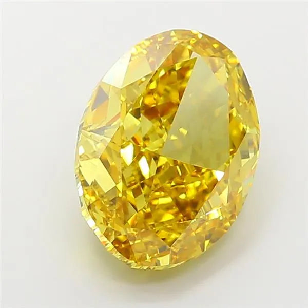10.53ct Oval Lab Grown Diamond (Colour Fancy Vivid Yellow, Clarity VVS2, IGI Certified)