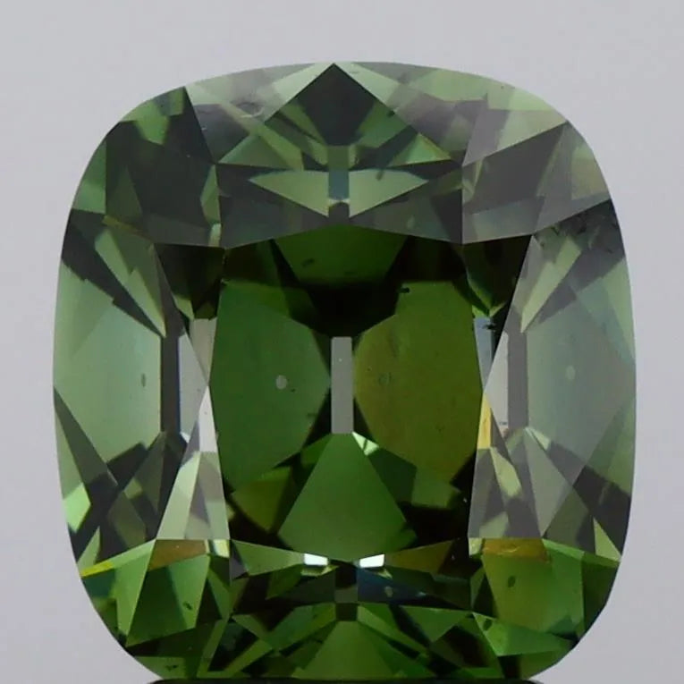 2.99ct Cushion brilliant Lab Grown Diamond (Colour Fancy Green, Clarity VS2, Uncertified)