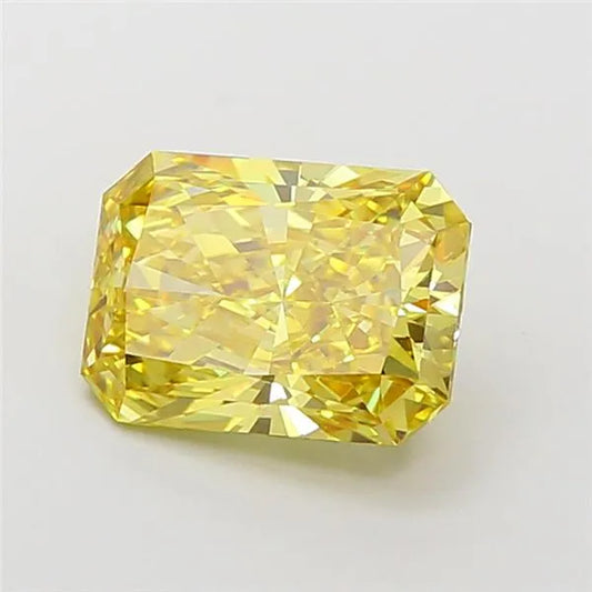 2.51ct Radiant Lab Grown Diamond (Colour Fancy Vivid Yellow, Clarity VVS2, IGI Certified)