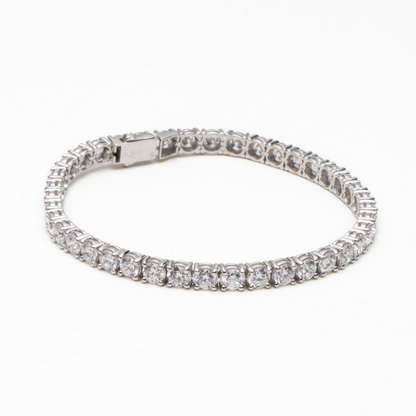 14K Gold 4-Prong Lab-Created Tennis Bracelet (10 CTW D-F VVS2)