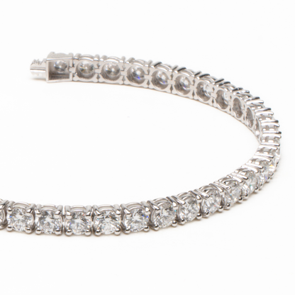 14K Gold 4-Prong Lab-Created Tennis Bracelet (10 CTW D-F VVS2)