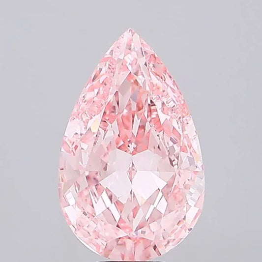 11.01ct Pear Lab Grown Diamond (Colour Fancy Vivid Pink, Clarity VS1, IGI Certified)