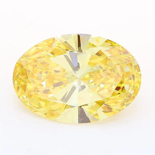 11.08ct Oval Lab Grown Diamond (Colour Fancy Intense Yellow, Clarity VS1, IGI Certified)