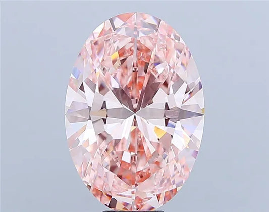 11.20ct Oval Lab Grown Diamond (Colour Fancy Vivid Pink, Clarity VVS2, IGI Certified)