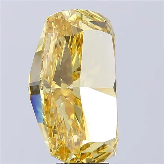 11.43ct Cushion modified Lab Grown Diamond (Colour Fancy Vivid Yellow, Clarity VS1, IGI Certified)