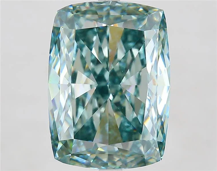 11.57ct Cushion modified Lab Grown Diamond (Colour Fancy Intense Blue Green, Clarity VVS2, IGI Certified)