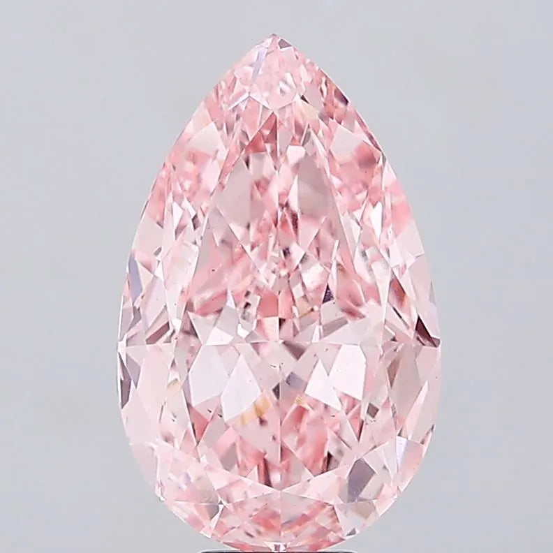 11.65ct Pear Lab Grown Diamond (Colour Fancy Vivid Pink, Clarity VS1, IGI Certified)