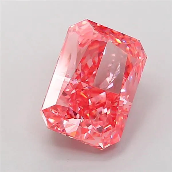4.04ct Radiant Lab Grown Diamond (Colour Fancy Vivid Pink, Clarity VS2, IGI Certified)