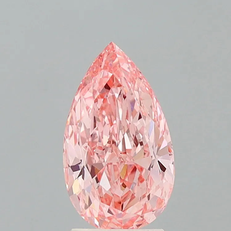 2.72ct Pear Lab Grown Diamond (Colour Fancy Vivid Pink, Clarity VVS2, IGI Certified)
