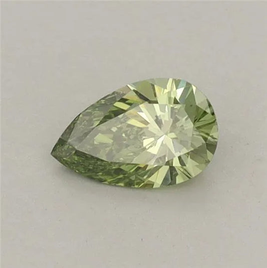 0.35ct Pear Lab Grown Diamond (Colour Fancy Vivid Green, Clarity VS2, IGI Certified)