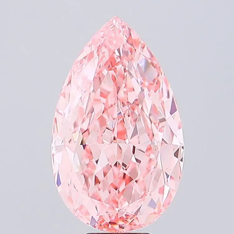 12.01ct Pear Lab Grown Diamond (Colour Fancy Vivid Pink, Clarity VS1, IGI Certified)