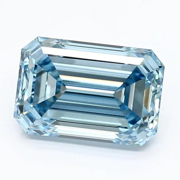 1.98ct Emerald Lab Grown Diamond (Colour Fancy Vivid Blue, Clarity VS1, IGI Certified)