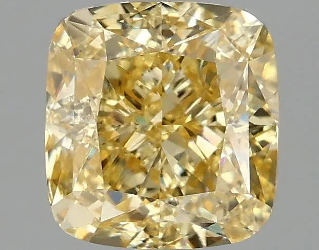 2.00ct Cushion modified Lab Grown Diamond (Colour Fancy Intense Yellow, Clarity VVS2, IGI Certified)