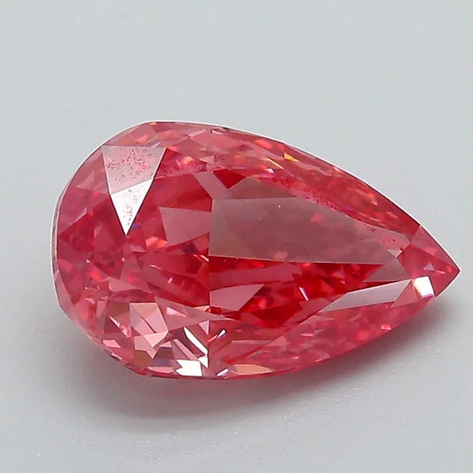 2.60ct Pear Lab Grown Diamond (Colour Fancy Vivid Pink, Clarity VVS2, IGI Certified)