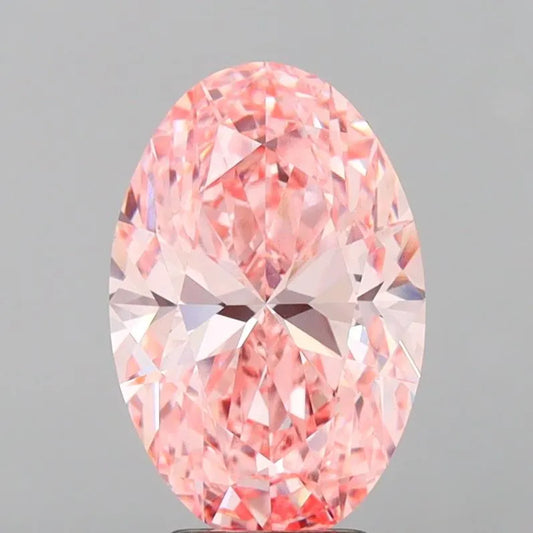 5.03ct Oval Lab Grown Diamond (Colour Fancy Vivid Pink, Clarity VVS2, IGI Certified)
