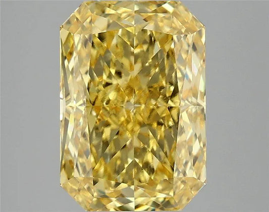 4.05ct Radiant Lab Grown Diamond (Colour Fancy Vivid Yellow, Clarity VVS2, IGI Certified)