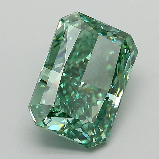 3.03ct Radiant Lab Grown Diamond (Colour Fancy Vivid Green, Clarity VVS2, IGI Certified)