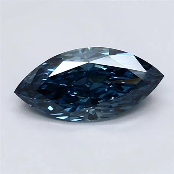 0.96ct Marquise Lab Grown Diamond (Colour Fancy Vivid Blue, Clarity VVS2, IGI Certified)