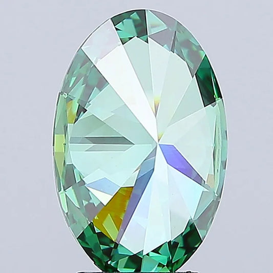 4.01ct Oval Lab Grown Diamond (Colour Fancy Vivid Green, Clarity VVS2, IGI Certified)