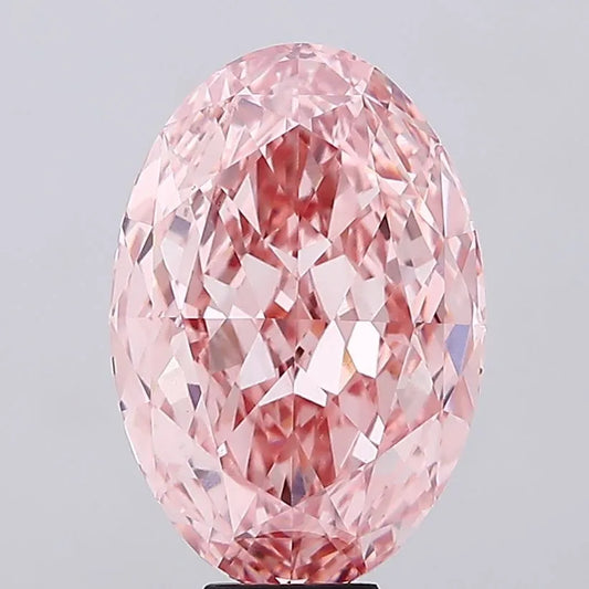 14.61ct Oval Lab Grown Diamond (Colour Fancy Vivid Pink, Clarity VS1, IGI Certified)