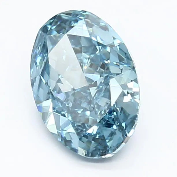 1.86ct Oval Lab Grown Diamond (Colour Fancy Vivid Blue, Clarity VVS2, IGI Certified)