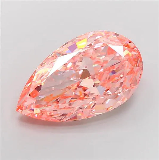 15.06ct Pear Lab Grown Diamond (Colour Fancy Vivid Pink, Clarity VVS2, IGI Certified)