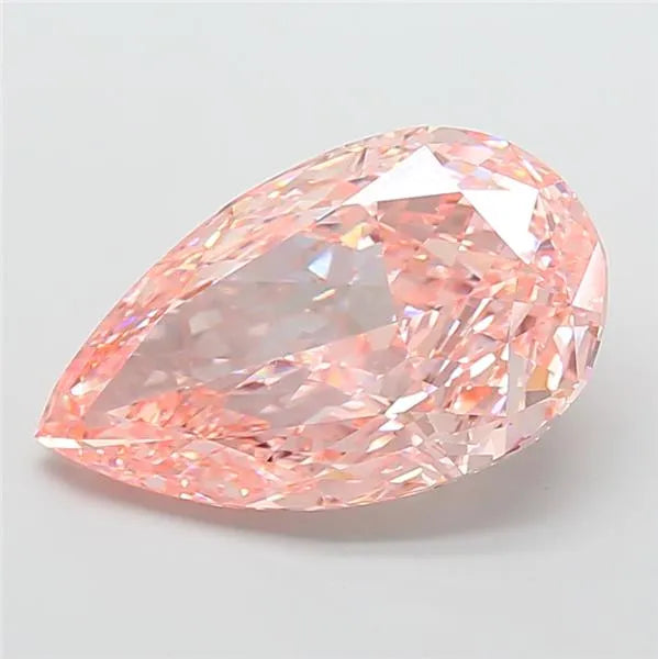 15.08ct Pear Lab Grown Diamond (Colour Fancy Vivid Pink, Clarity VVS2, IGI Certified)