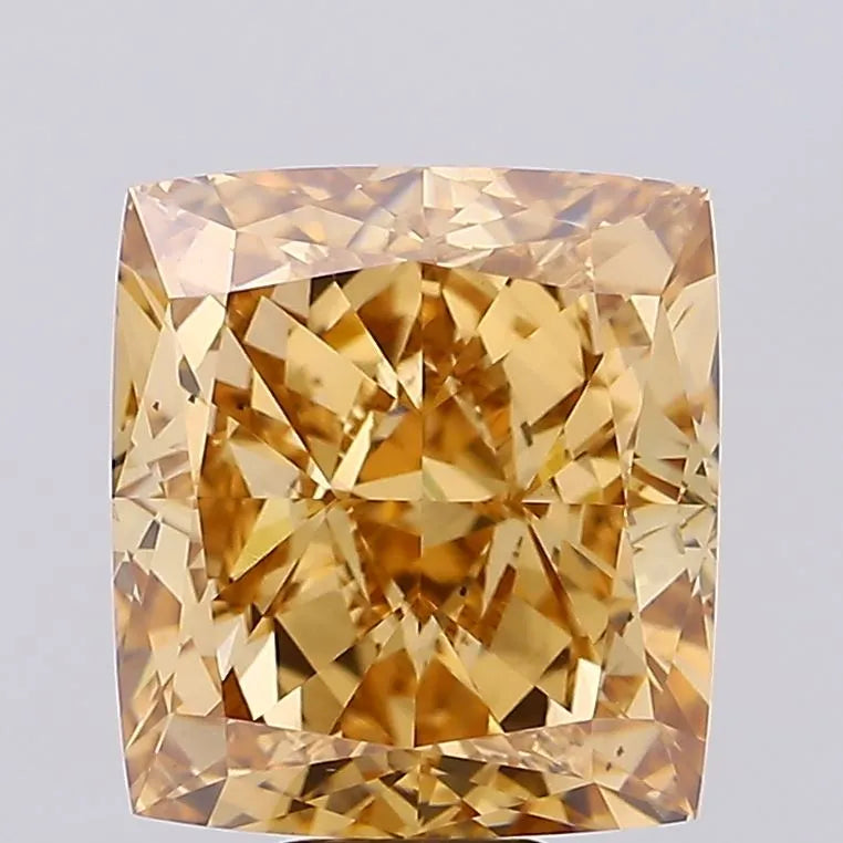 15.34ct Cushion modified Lab Grown Diamond (Colour Fancy Intense Brown, Clarity VS2, IGI Certified)