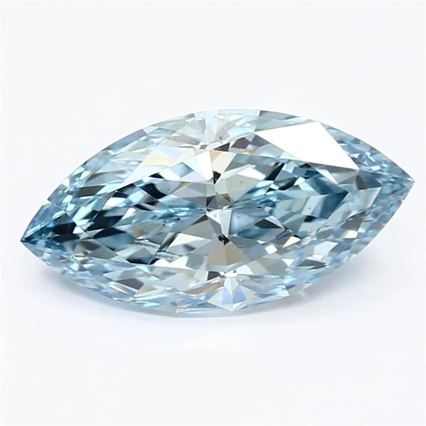 2.02ct Marquise Lab Grown Diamond (Colour Fancy Vivid Blue, Clarity VS1, IGI Certified)