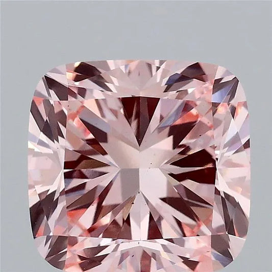 3.11ct Cushion brilliant Lab Grown Diamond (Colour Fancy Intense Pink, Clarity VS1, IGI Certified)