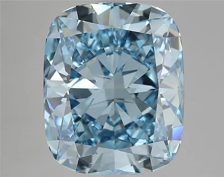 5.52ct Cushion modified Lab Grown Diamond (Colour Fancy Vivid Blue, Clarity VS1, IGI Certified)