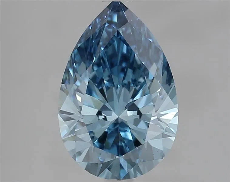2.22ct Pear Lab Grown Diamond (Colour Fancy Vivid Blue, Clarity VS1, IGI Certified)