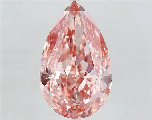 16.57ct Pear Lab Grown Diamond (Colour Fancy Vivid Pink, Clarity VS2, IGI Certified)