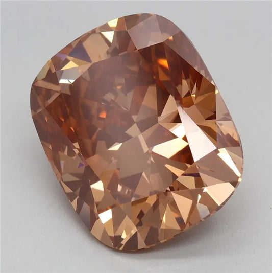 5.26ct Cushion brilliant Lab Grown Diamond (Colour Fancy Pinkish Brown, Clarity VS2, IGI Certified)