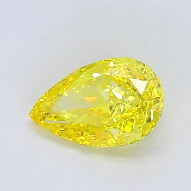 0.93ct Pear Lab Grown Diamond (Colour Fancy Vivid Yellow, Clarity VVS2, IGI Certified)