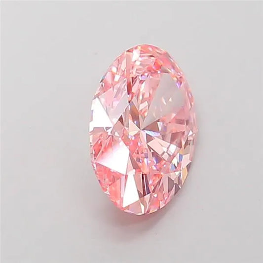2.57ct Oval Lab Grown Diamond (Colour Fancy Vivid Pink, Clarity VVS2, IGI Certified)
