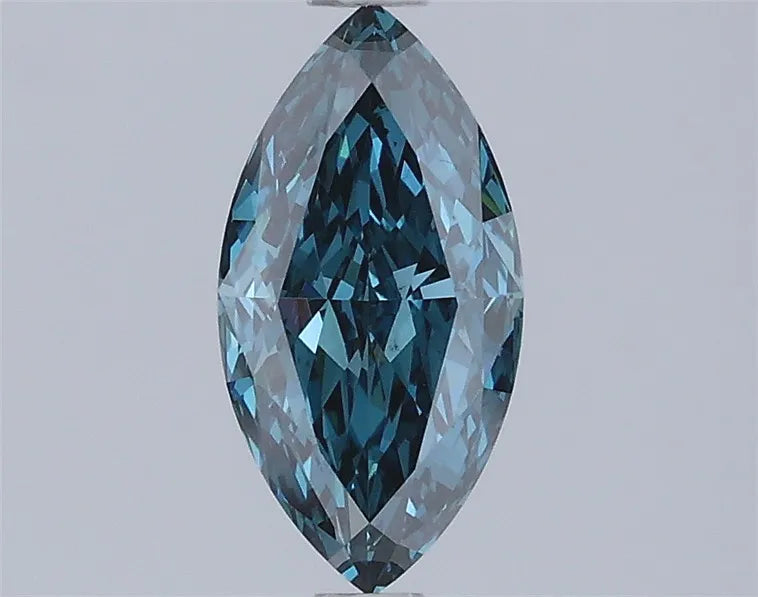 1.03ct Marquise Lab Grown Diamond (Colour Fancy Vivid Greenish Blue, Clarity VS2, IGI Certified)
