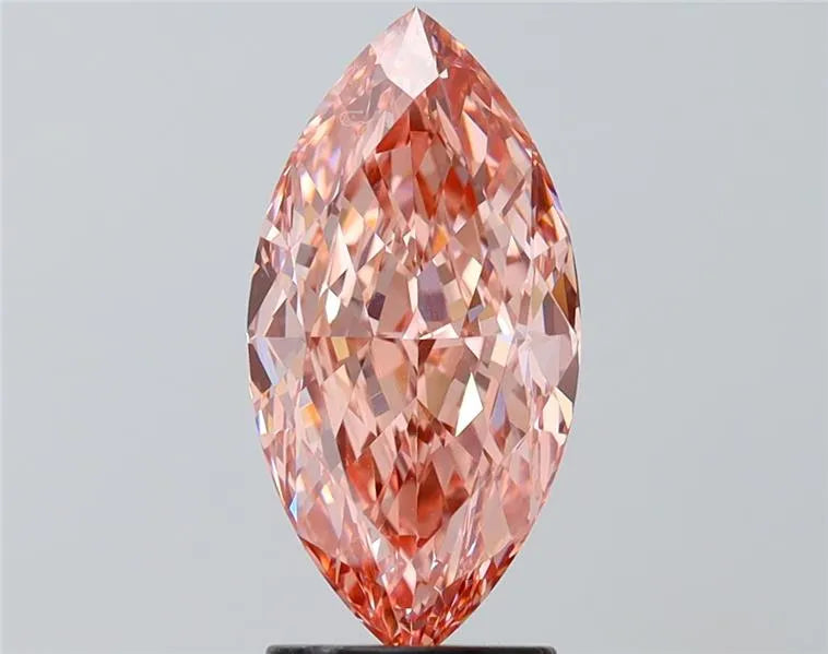 2.65ct Marquise Lab Grown Diamond (Colour Fancy Vivid Pink, Clarity VVS2, IGI Certified)