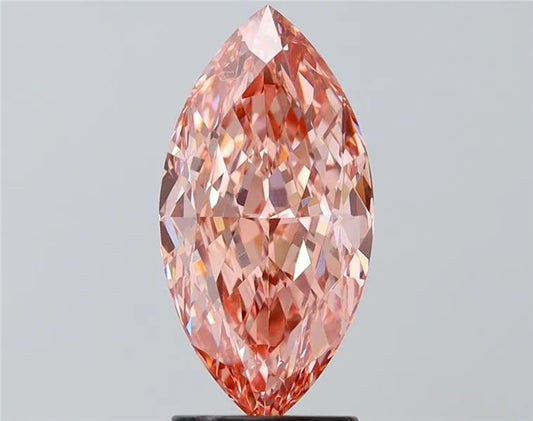 2.65ct Marquise Lab Grown Diamond (Colour Fancy Vivid Pink, Clarity VVS2, IGI Certified)
