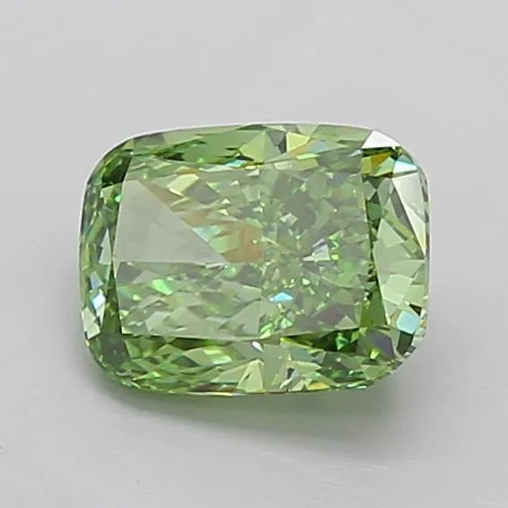 1.84ct Cushion modified Lab Grown Diamond (Colour Fancy Vivid Green, Clarity VS1, IGI Certified)