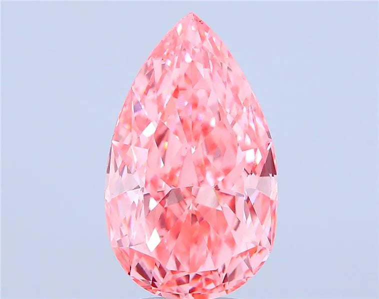 4.53ct Pear Lab Grown Diamond (Colour Fancy Vivid Pink, Clarity VS1, IGI Certified)