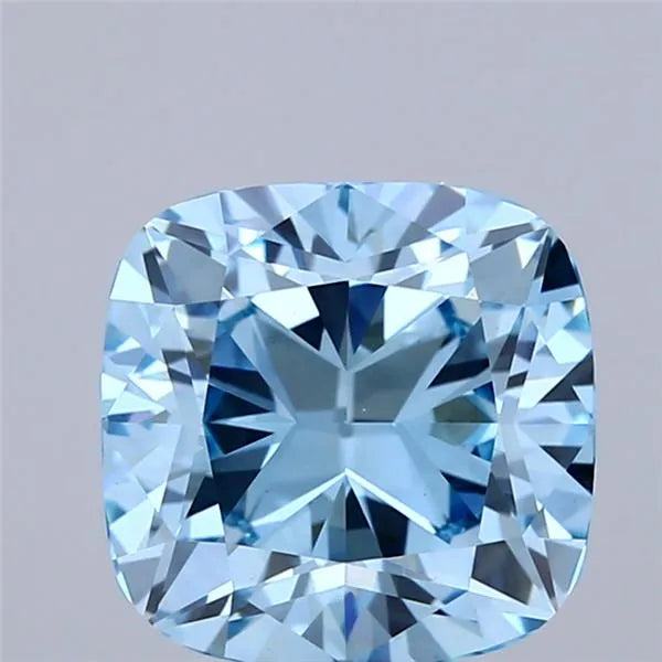 3.01ct Cushion modified Lab Grown Diamond (Colour Fancy Vivid Blue, Clarity VS1, IGI Certified)