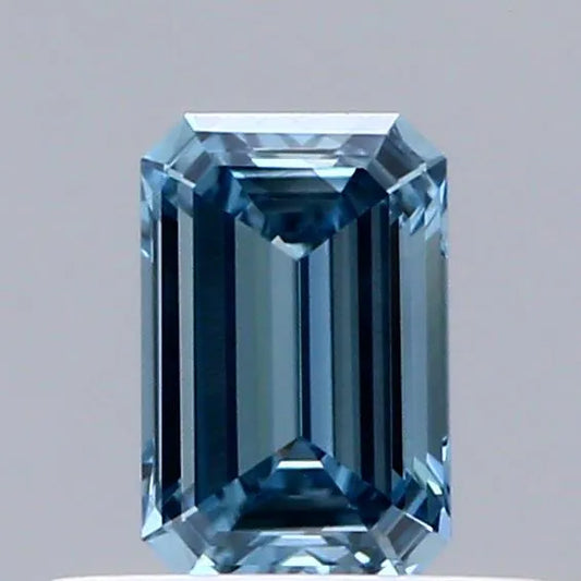 0.43ct Emerald Lab Grown Diamond (Colour Fancy Intense Blue, Clarity VS2, IGI Certified)