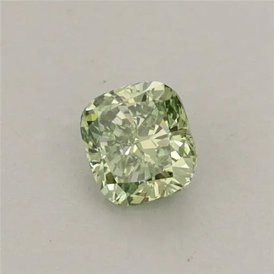 0.36ct Cushion modified Lab Grown Diamond (Colour Fancy Vivid Green, Clarity SI1, IGI Certified)