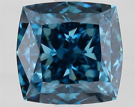 3.02ct Cushion modified Lab Grown Diamond (Colour Fancy Vivid Blue, Clarity VVS2, IGI Certified)
