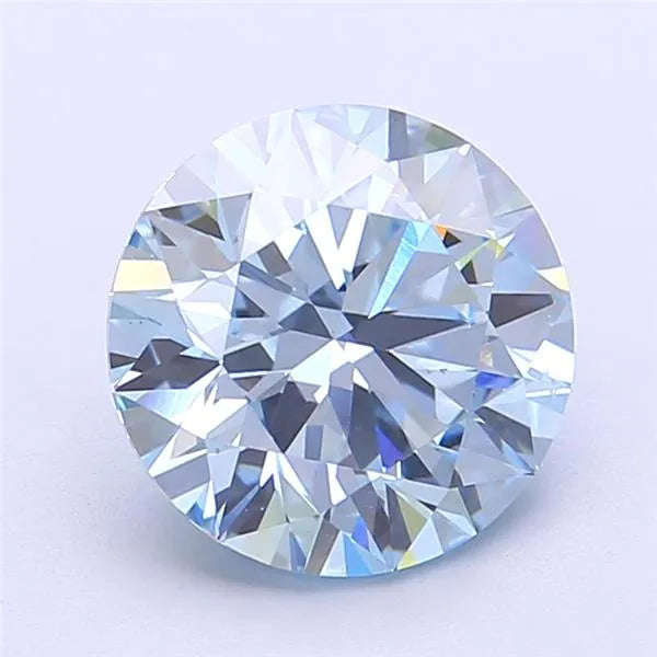 2.75ct Round Lab Grown Diamond (Colour Fancy Intense Blue, Clarity VS1, Cut ID, IGI Certified)